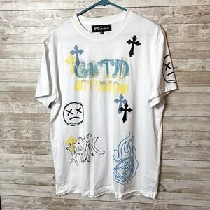 Men’s GFTD White Chrome T-shirt Size XL